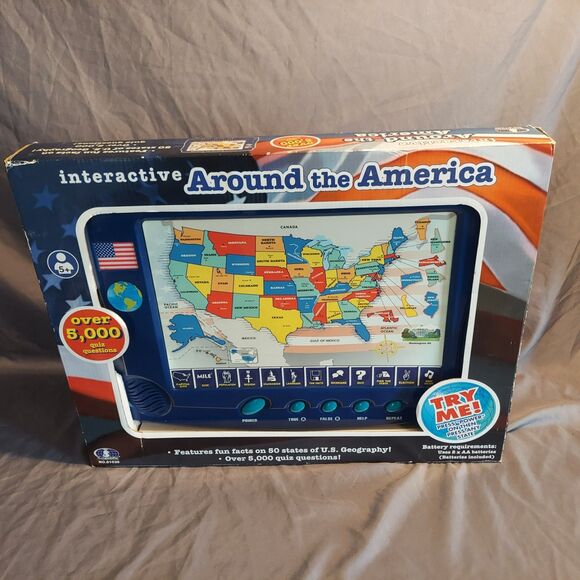 Scientific Toy AROUND THE UNITED STATES INTERACTIVE QUIZ PAD 5000+ Question GAME - Picture 5 of 11